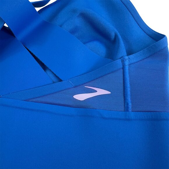 NWT Brooks Drive Interlace Sports Bra Blue | Size 30C/D - Picture 7 of 8